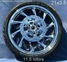 0201-2326 Coastal Moto Chrome Hurricane Front Wheel Tire Rotors Harley Touring