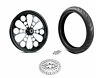 37-646-25mm-bwpackage Ultima Black Kool Kat Single Disc Billet Mag Wheel Tire