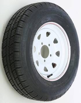 Awc Ta2034512-71r175c Trailer Tire And Steel Wheel Assembly White 13x4.5 5 On 4.5/175-80r13 Inch C #t