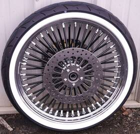 Ms21580938blkspkwwpackage Dna Specialty 21 Inch X 3.5 52 Mammoth Black Spoke Wheel Www Tire 2000-2007 Harley Touring Package