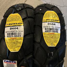 Ohug0hqx7g Dunlop D604 120/70-12 Front 130/70-12 Rear Tire Set. Read Description
