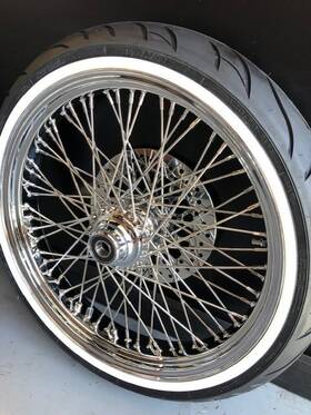Eagle Ms2130036 21x3.5 Inch 60 Spoke Front Wheel 120/70-21 Ww Metzler Tire Kit Harley 2003 Fat Boy