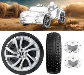 Jrrxm 26luntai 2pack 26cm/10ftft Pu Solid Rubber Tire For Power 10 Inches White Wheel Hub