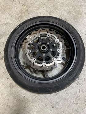 41073-0129-18f Kawasaki 2012 Ninja Zx10 Zx1000 Oem Front Wheel Rim W Tire And Rotors #3