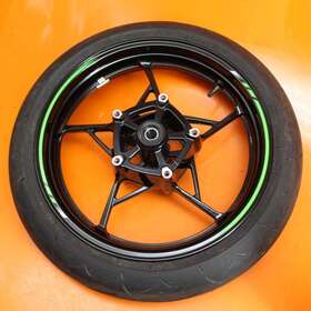41073-0702-qt Kawasaki 17-23 Ninja 650 Oem Straight Front Wheel Rim W Tire