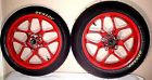 Kr451 Kr 448 Set Custom Red Yamaha Motorcycle Wheels With Dunlop Racing