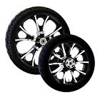 Metlgo185bc-abs Display Coastal Moto Black Cut Largo Front Rear Wheels Harley