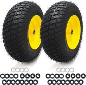 Mopkiutr Mop-16658 2 Pack 16x6.50-8 Lawn Mower Tires With 3/4 Inch Or 5/8 Bearing 16x6.5-8