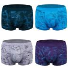 Munderwear01-assorted 4pack-2xl Areke Mens Stretchable Soft Modal Cotton Waistband Boxer Briefs Comfortable