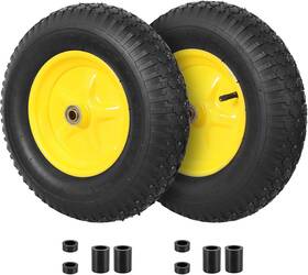 Ning Shuo 4.80/4.00-8-w 4.80/4.00-8 Tire And Wheel Set Of 2 Heavy Duty Pneumatic Rubber 16 Inches