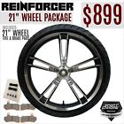 Pckg-blkcut-rnfrcr-whl-21-pads Enforcer Style Reinforcer Black Cut Front Wheel Tire Pads Harley