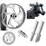 Rc-trsn-chr-26frt-pkg-sngl Rc Torsion Chrome Wheel Tire Neck Rake Front End Package