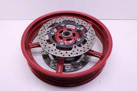 Suzuki 54111-18k10-qgy 2017-2024 Sv650 Oem Front Wheel Rim Red With Rotors