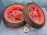 1998 Honda Cbr 900 Front Rear Rim Wheels Erion Edition Powder Coated Faded. Fixed Price $524.99.