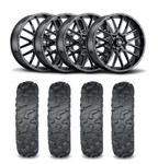 Itp Hurricane 18" Matte Wheels And Blackwater Evolution Tires 34X10-18. Fixed Price $2415.95.