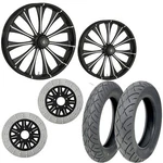 Rc Cynical Eclipse 21/18 Front Rear Wheel Package Set Tires Rotors Harley Flh/t. Fixed Price $3899.95.