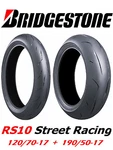 Bridgestone Battlax RS10 Racing 120/70R17 & 190/50R17 Tire Set Honda Kawasaki. Fixed Price $583.90.