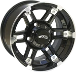 Ams Roll'n 104 Wheels Machined Black 4/156 4+3 Front Rear 12X7 0230-0669. Fixed Price $119.95.