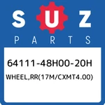64111-48H00-20H Suzuki WHEEL,RR(17M/CXMT4.00) 6411148H0020H, New Genuine Oem Par. Fixed Price $431.02.