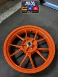 Ktm Rear Wheel Cpl. Orange Fits Rc 390 Duke 200 #93010001044EB. Fixed Price $229.99.