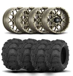 Itp Hurricane 14" Bronze Wheels And Mud Lite Tires 28X12-14. Fixed Price $1575.00.