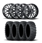 Itp Hurricane 18" Matte Black Wheels And Versa Cross Xtr Tires 35X10-18. Fixed Price $1955.40.