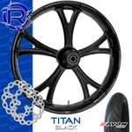 Rotation Titan Black Custom Motorcycle Wheel Front Package Harley Touring 23. Fixed Price $2408.25.