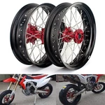 17" Supermoto Wheels Set For Honda CRF250R CRF450R CRF450X CRF250X CR125R CR250R. Fixed Price $540.00.