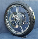 Harley 21" Chrome Slicer Ii Front Wheel Metzeler Tire Rotor 24-UP Road Glide. Fixed Price $1695.00.