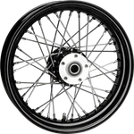 Harddrive 052-02411 Chrome Spoked Wheel With Black Rim For Harley 16X3.5. Fixed Price $449.75.