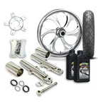 Rc 21" Recoil Wheel Tire & Complete Chrome Front End Package Harley 14-19 Flh. Fixed Price $2599.95.