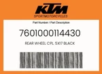 Ktm Genuine Rear Wheel Cpl. 5X17 Black - 7601000114430. Fixed Price $506.39.