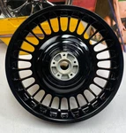 09-22 Harley Touring Front Powdered Black Knuckle Wheel Rim 17X3". Fixed Price $249.95.