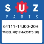 64111-14J00-20H Suzuki WHEEL,RR(17M/CXMT5.50) 6411114J0020H, New Genuine Oem Par. Fixed Price $1144.35.