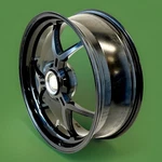Genuine Used Ducati Panigale 1299 Rear Wheel Rim 17X6 Black Straight 50222121AB. Fixed Price $479.95.