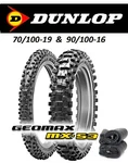 Dunlop MX53 Geomax 70/100-19 90/100-16 Tire Set Tubes Big Wheel Honda Suzuki. Fixed Price $129.18.