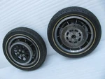 Set Harley Davidson Touring Front & Rear Wheels Tires Rotors Pulley. Fixed Price $749.00.