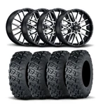Itp Hurricane 18" Machined Black Wheels And Versa Cross Xtr Tires 33X10-18. Fixed Price $2189.39.