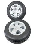 New Pride Victory Platinum 11 X3.6 Foam Filled Rear Drive Wheels Tires. Fixed Price $220.00.