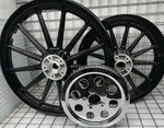 Harley Dyna 1999 Wheels Sportster Lowrider 13 Spokes Gloss Black Rims Outright. Fixed Price $2999.00.