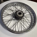 Oem '07 Harley Softail Dyna Xl Front Spoke Wheel Chrome 21"- 2.15", T21-2.15 Tla. Fixed Price $148.00.