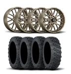 Itp Hurricane 18" Bronze Wheels And Versa Cross Xtr Tires 35X10-18. Fixed Price $2181.12.