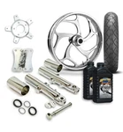 Rc 21" Torsion Wheel Tire & Complete Chrome Front End Package Harley 14-19 Flh. Fixed Price $2599.95.