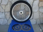 21X3.5 Fat Spoke Wheel 120/70-21 Shinko Blk Tire Harley Touring W/abs 2008-UP. Fixed Price $789.00.