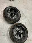 2021 Kawasaki Z125 Pro Rear & Front Wheel W/tire Pair Black Straight Oem. Fixed Price $254.15.