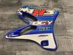 Yamaha YZ125 YZ250 Oem Front Right Fuel Gas Tank Shroud Cover Panel Blue. Fixed Price $29.99.