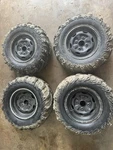 05-21 Suzuki King Quad 750 700 500 450 Aluminum Wheels Itp Mud Lite Tires. Fixed Price $700.00.