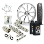 Rc 21" Revolt Wheel Tire & Complete Chrome Front End Package Harley 14-19 Flh. Fixed Price $2599.95.