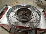 Suzuki Water Buffalo Front Wheel & Hub 1972. Fixed Price $250.00.