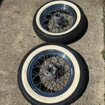 2006 Harley Davidson Road King 40 Spoke Rims And Tires 16X300 White Wall Oem. Fixed Price $647.89.